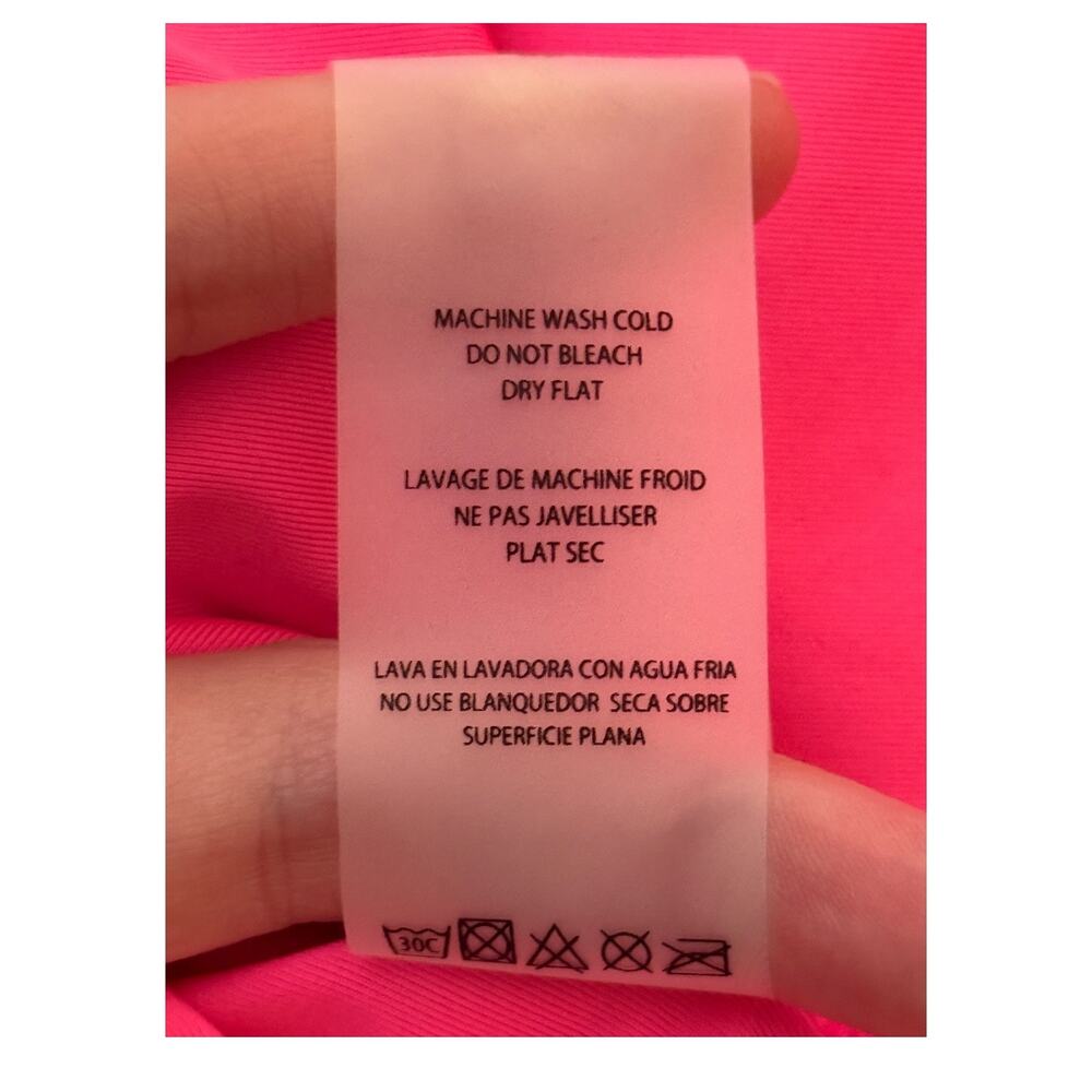 Good American Sparkle Metallic One-Piece Swimsuit pink size 8 (5XL) - Picture 4 of 5
